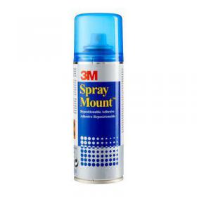 3M SprayMount Adhesive Spray Can CFC-Free Non-staining 200ml Ref SMOUNT 043037