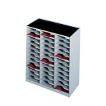 Paperflow Modulodoc Mailsorter Plastic Stackable 36x A4 Compartments W674xD308xH791mm Grey Ref 80302 044148