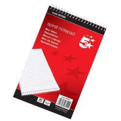 Cheap Stationery Supply of 5 Star Office (125x200mm) Spiral Notepad Headbound Ruled 160 Pages (White) Pack of 10 *2017 Mailer* 297595-XX333 Office Statationery