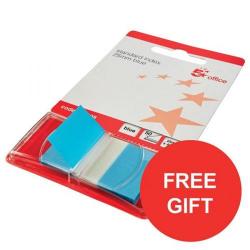 Cheap Stationery Supply of 5 Star Office Standard Index Flags 25x45mm Blue Pack of 5 x 4 and Free Index Flags) April - June 2017 938198-XX729 Office Statationery