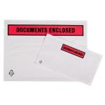 Packing List Document Wallet Polythene Documents Enclosed Printed Text A7 113x100mm White [Pack 1000] 049307