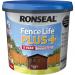 Ronseal Fence Life Plus+ Country Oak 5 Litre. 051060