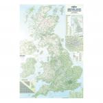 Map Marketing British Isles Motoring Map Unframed 12.5 Miles to 1 inch Scale W830xH1200mm Ref BIM 05322X