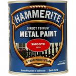 Ici Hammerite 5092824 Direct To Rust Metal Paint - Smooth Red Finish 750Ml 056887