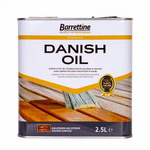 Barretine Danish Oil Interior & Exterior Use 2.5 Litre Resists Peeling, Blistering & Flaking 064246
