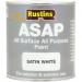 Rustins All Surface All Purpose Paint ASAP Satin White 1 Litre 070938
