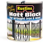 Rustins Quick Drying Paint Matt Black Interior & Exterior 2.5 Litre 071415