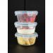 Addis Clip Tight Food Storage Containers 700 Ml Round Pack Of 3 Clear 078360