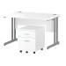 Trexus Cantilever Desk 1200x800 & 2 Drawer Pedestal White [Bundle Offer] Feb-Apr 2020