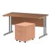 Trexus Cantilever Desk 1400x800 & 2 Drawer Pedestal Beech [Bundle Offer] Feb-Apr 2020