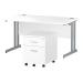 Trexus Cantilever Desk 1400x800 & 2 Drawer Pedestal White [Bundle Offer] Feb-Apr 2020
