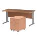 Trexus Cantilever Desk 1600x800 & 2 Drawer Pedestal Beech [Bundle Offer] Feb-Apr 2020