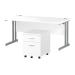 Trexus Cantilever Desk 1600x800 & 2 Drawer Pedestal White [Bundle Offer] Feb-Apr 2020