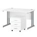 Trexus Cantilever Desk 1200x800 & 3 Drawer Pedestal White [Bundle Offer] Feb-Apr 2020