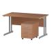 Trexus Cantilever Desk 1400x800 & 3 Drawer Pedestal Beech [Bundle Offer] Feb-Apr 2020