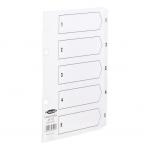 Concord Classic Index 1-5 Mylar-reinforced Punched 4 Holes 150gsm A4 White Ref 00501/CS5 081600