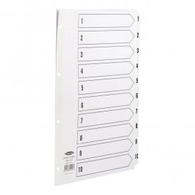 Concord Classic Index 1-10 Mylar-reinforced Punched 4 Holes 150gsm A4 White Ref 00901/CS9 081635