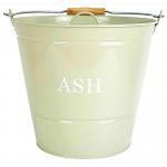 Fireside Powder Coated Steel Olive with Lid Large Ash Bucket 083071