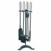 Manor Elipse Fireside Companion Set Black Pewter Brush Tongs Shovel & Poker 2107 083154