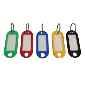 5 Star Facilities Key Hanger Fob Label 50x22mm Assorted Pack of 100 08639X