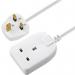 Masterplug Single Socket Long Extension Lead, 5 Metres, White 086942