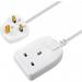 Masterplug Single Socket Long Extension Lead, 10 Metres, White 086991
