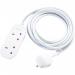 Masterplug Two Socket Extension Lead, 5 Metres, White 087007