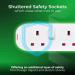 Masterplug Four Socket Extension With Individual Switches, 2 Metres, White 087098
