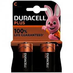 Duracell Plus C Battery Alkaline 100% Life (Pack of 2) 5009810 087163