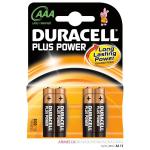Duracell Plus Power Battery Alkaline AAA Size 1.5V Ref 81275396 [Pack 4] 089043