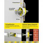 Gripit Yellow Plasterboard Fixings Pack of 4 Heavy Duty Plasterboard Fixings Holds Up to 7 089334