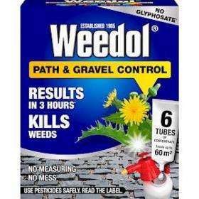 Weedol Path Weed Killer Liquid Concentrate 6 Tubes Treats 60M2 Garden Path & Patio Weed Control 090738