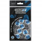 Gripit 25mm Plasterboard Fixing Stud Wall Anchor Max Load 113kg - Blue - 25 Pack 091587
