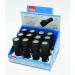 Hilka 9 Led Rubber Coated Mini Torch Display, Black 093666