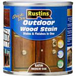 Rustins Quick Dry Outdoor Wood Stain Satin Medium Oak 500Ml 094284