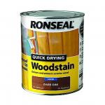 Ronseal Smoked Walnut Satin Woodstain Soft or Hard Wood Quick Drying 2.5L 095810