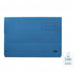 Elba Document Wallet Half Flap 285gsm Capacity 32mm Foolscap Blue Ref 100090126 [Pack 50] 099333