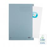 Elba Foolscap Square Cut Folder Recycled Mediumweight 285gsm Manilla Blue Ref 100090217 [Pack 100] 099589