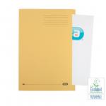 Elba Foolscap Square Cut Folder Recycled Mediumweight 285gsm Manilla Yellow Ref 100090223 [Pack 100] 099643