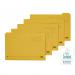 Elba Tabbed Folders Recycled Mediumweight 250gsm Manilla Set of 5 Foolscap Yellow Ref 100090237 [Pack 20]