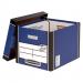 Fellowes Bankers Box Premium PRESTO Tall Stackable Storage Box Blue with Lift off Lid Pack of 10 7260603
