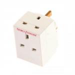 3-Way Surge Protector Plug Adaptor (White) SW3FAD