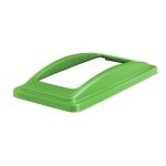 EcoSort Recycling System Waste Lid for Mixed Recycling Wide Open 295x525x75mm Green Ref ECOFRAMESPIC01 100637