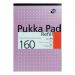 Pukka Pad Refill Pad Headbound 80gsm Ruled Margin Punched 4 Holes 160pp A4 Assorted Ref REF801 [Pack 6] 100795