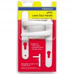 Sterling UPVC Lever Door Handles 92mm 2 Key Hole White DH1W 101055