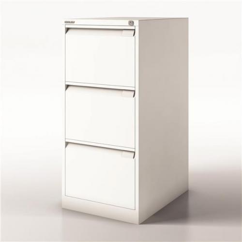 Bisley Filing Cabinet 4 Drawer 470x622x1321mm White 1643 Ab9