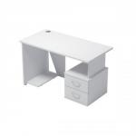 Sonix Office Furniture Ariel (120 x 60cm) Rectangular Right-Hand Desk 1 Pedestal 3 Drawers (White) 101261