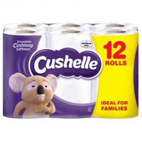 Cushelle Toilet Rolls 2-Ply 180 Sheets 120x104.5mm 21.6m White Ref 1102089 [Pack 12] 101660