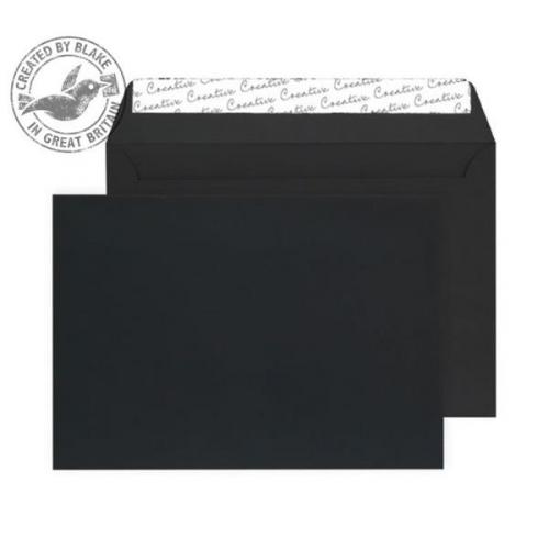 Cheap Stationery Supply of Blake Creative Senses (C5) 140g/m2 Peel and Seal Wallet Envelopes (Black Velvet) Pack of 125 V645 Office Statationery