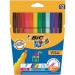 Bic Kids Visa Felt Tip Colouring Pens Washable Ink Fine Tip Wallet Asstd Cols Ref 888695 [Pack 12]